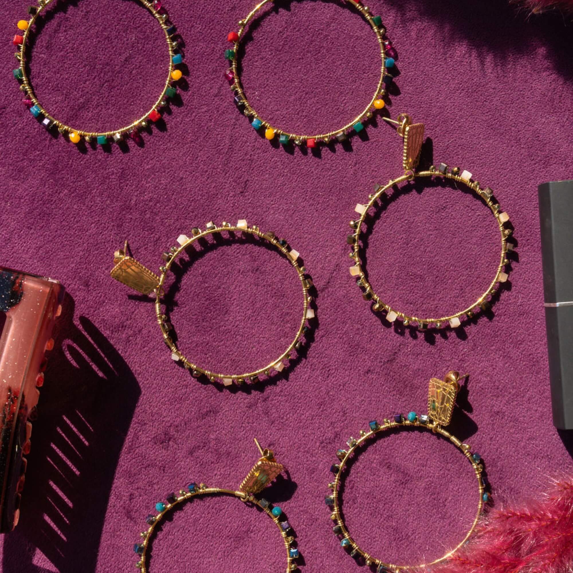Beaded Grace Hoops