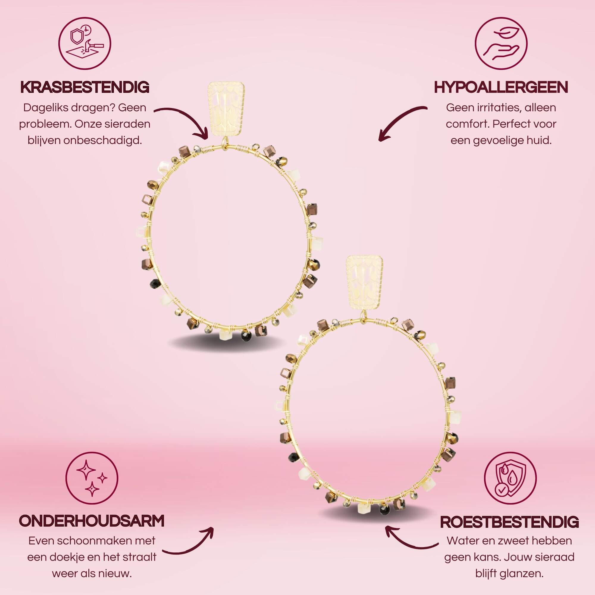 Beaded Grace Hoops