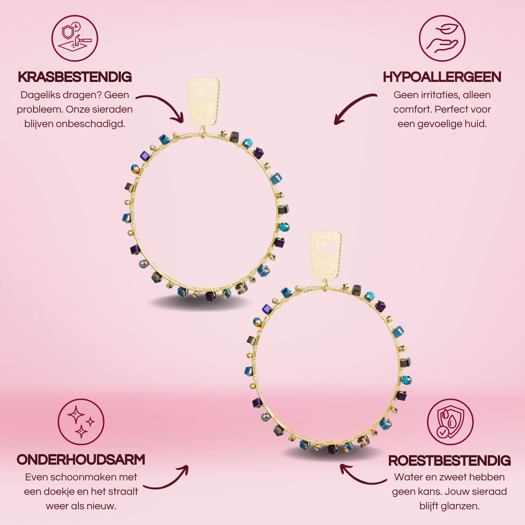 Beaded Grace Hoops