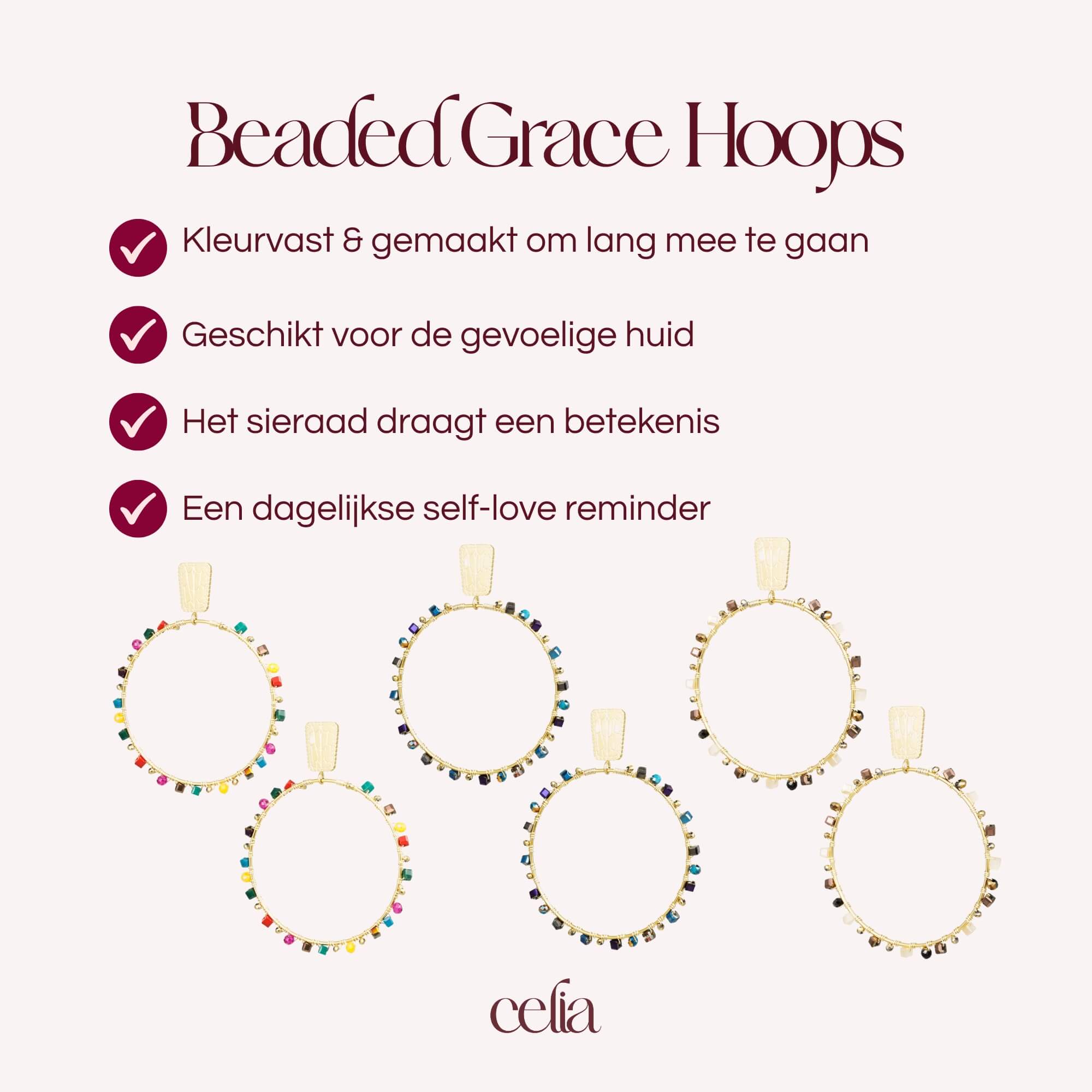 Beaded Grace Hoops