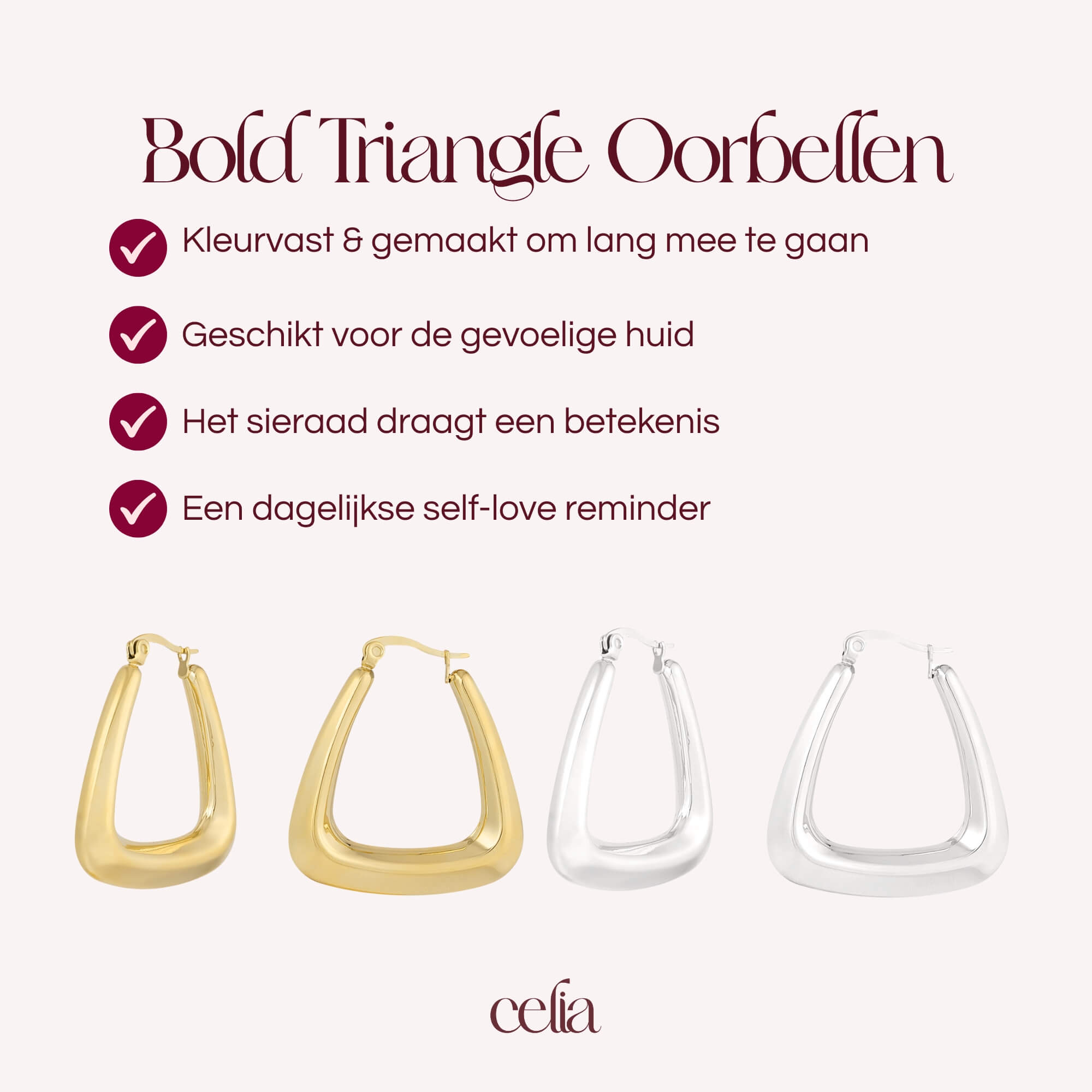 Bold Triangle Oorbellen