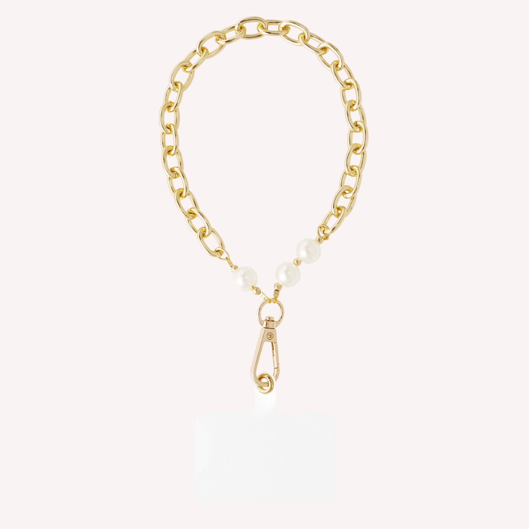 Call Me Chic Telefoonkoord kort goud — elegant kort telefoonkoord voor vrouwen, telefoonkoord zonder hoesje, ideaal voor dagelijks gebruik.