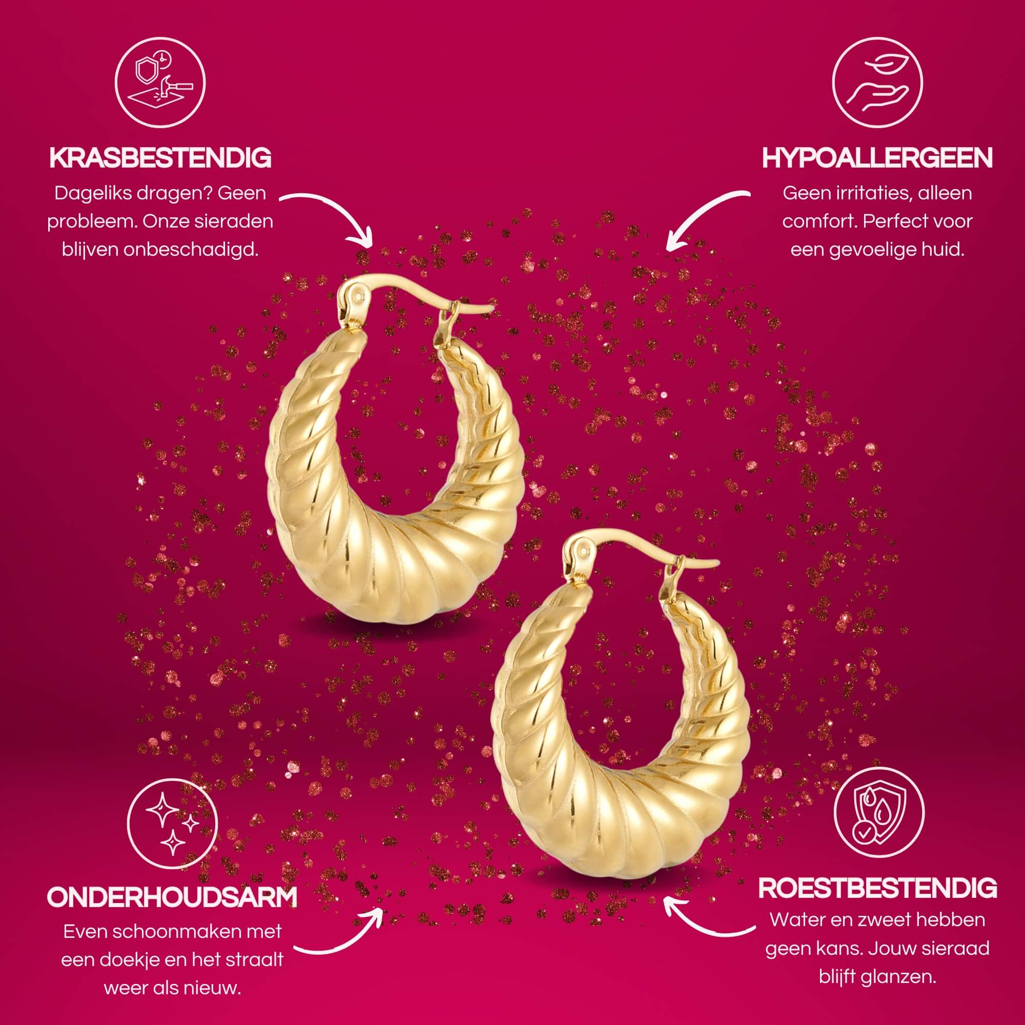 Croissant oorbellen