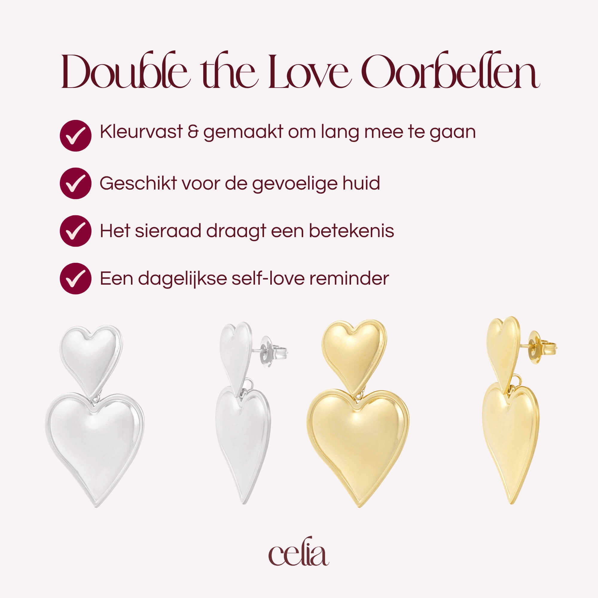 Double the Love Oorbellen