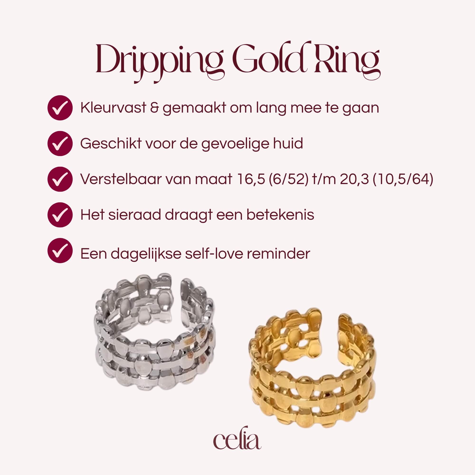 Dripping Gold Ring
