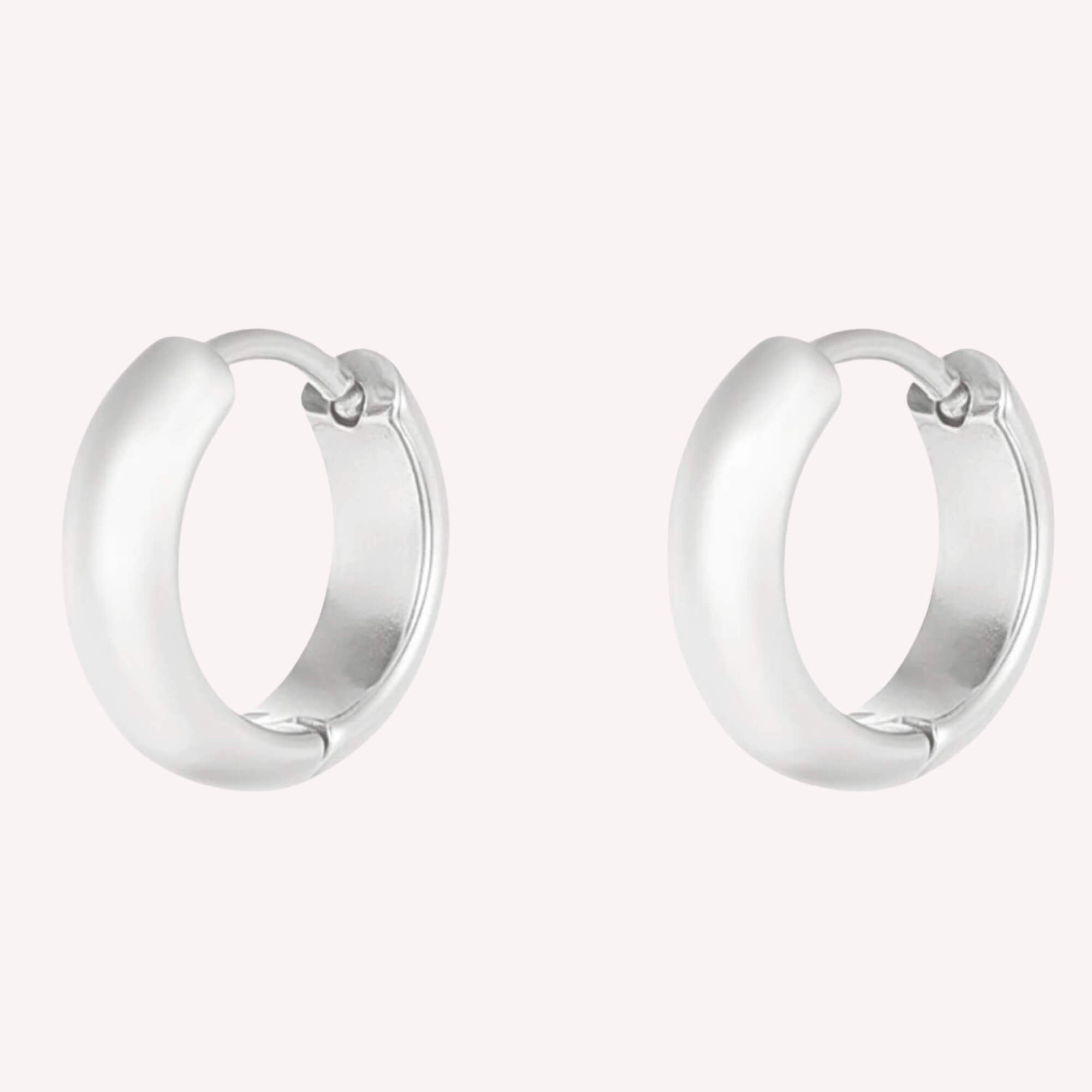 Just My Day Oorringetjes zilver - zilveren kleine oorringetjes voor dames gemaakt van hypoallergeen roestvrij staal.