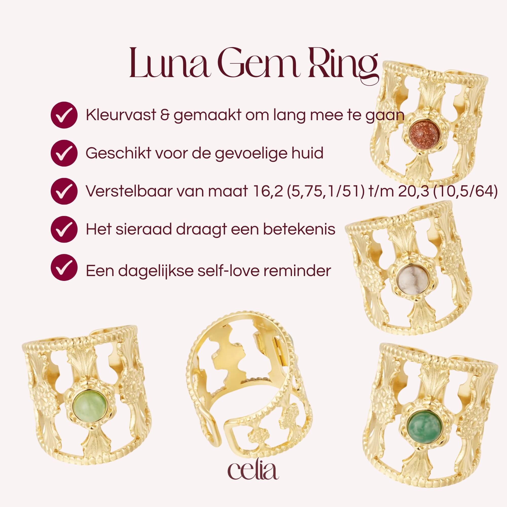 Luna Gem Ring