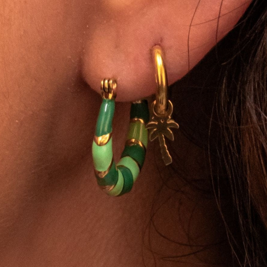 Oorbellen mini palmboom