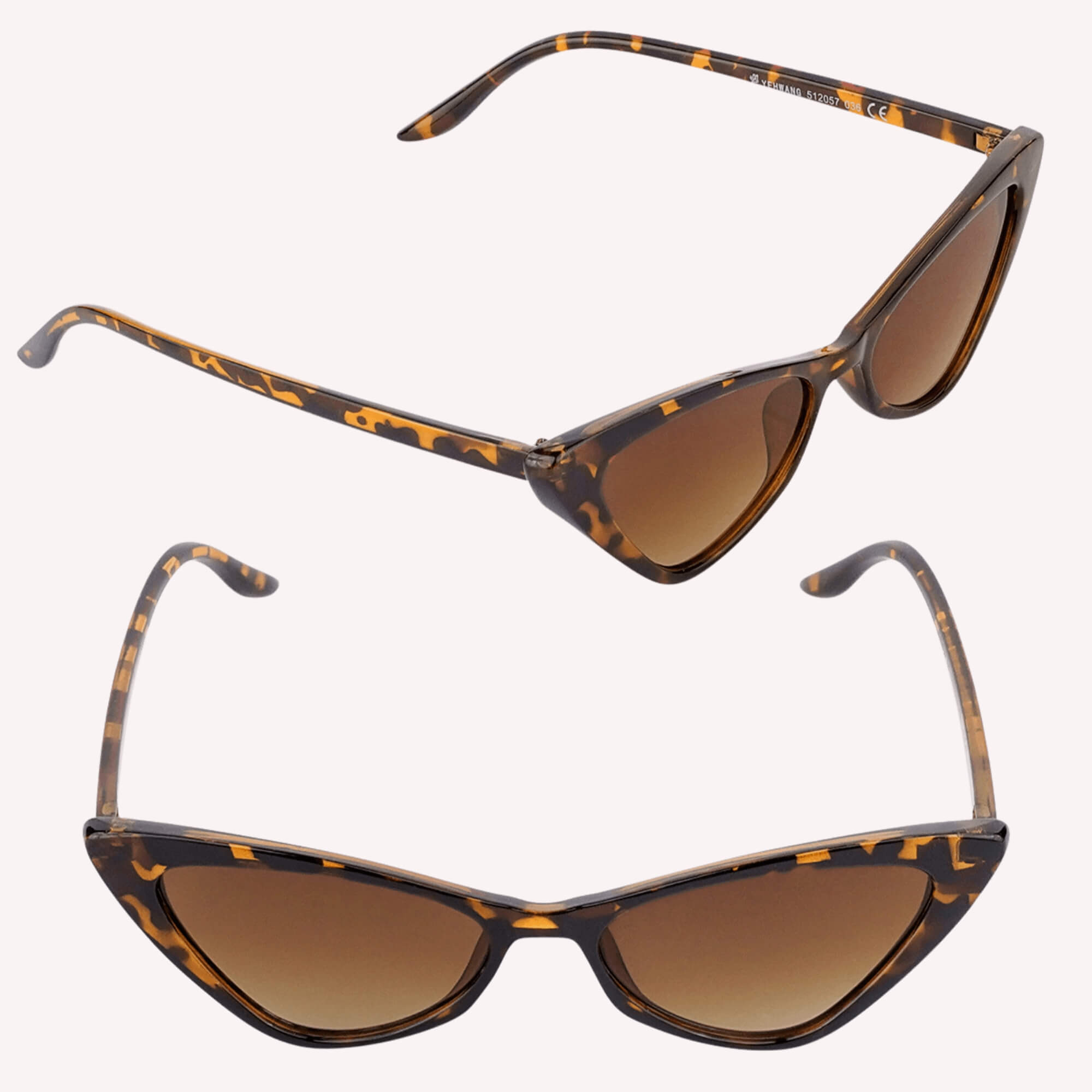 Bruine Purrfect View zonnebril met tijdloos cat-eye montuur, een perfecte match voor elke outfit en gelegenheid.