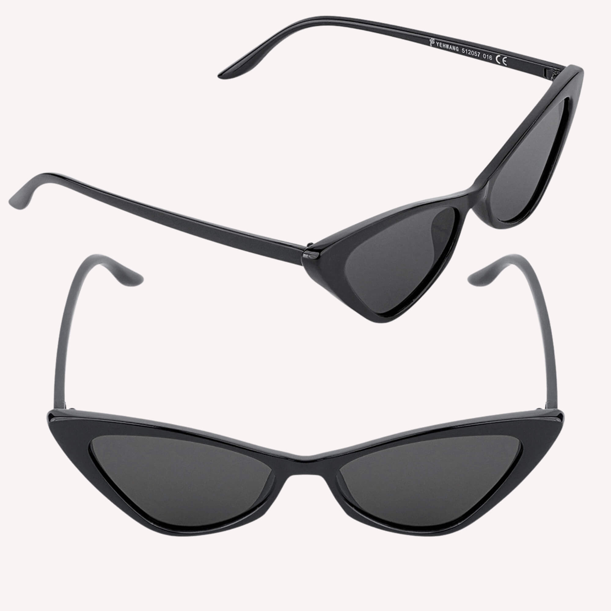 Zwarte Purrfect View zonnebril met elegant cat-eye design, perfect voor een stijlvolle en zelfverzekerde look.