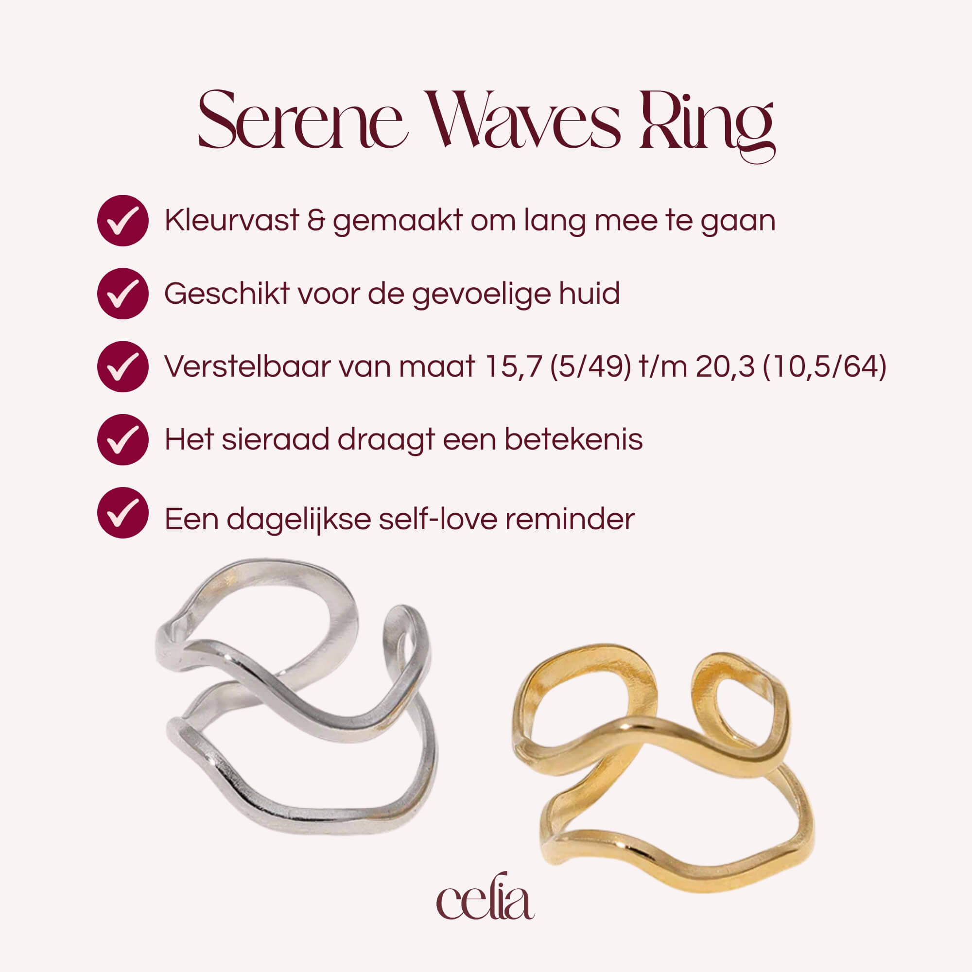 Serene Waves Ring