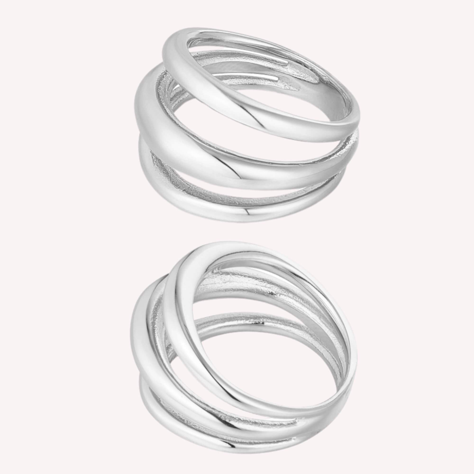 Trinity of Me Ring zilver – een roestvrij stalen ring voor vrouwen.