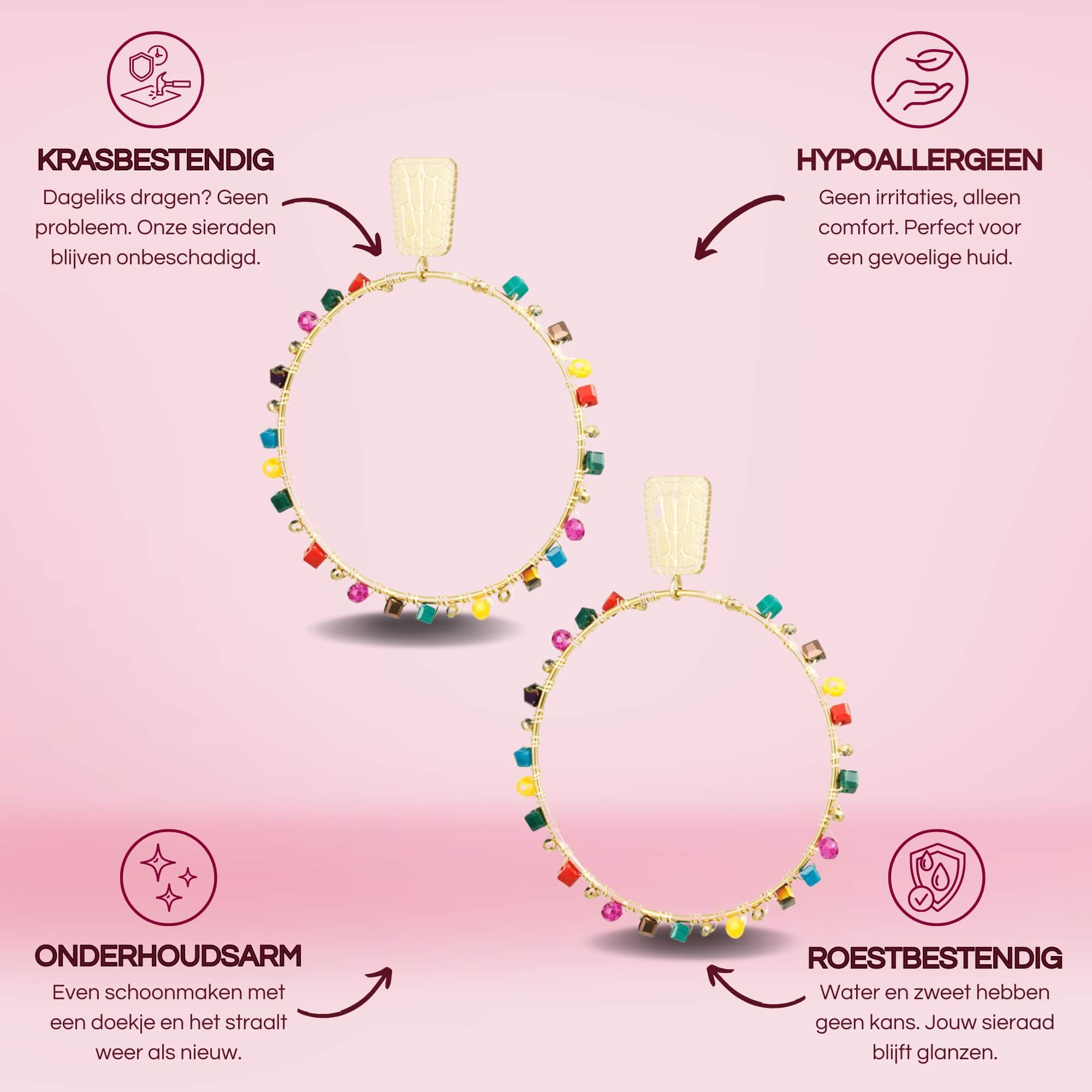 Beaded Grace Hoops