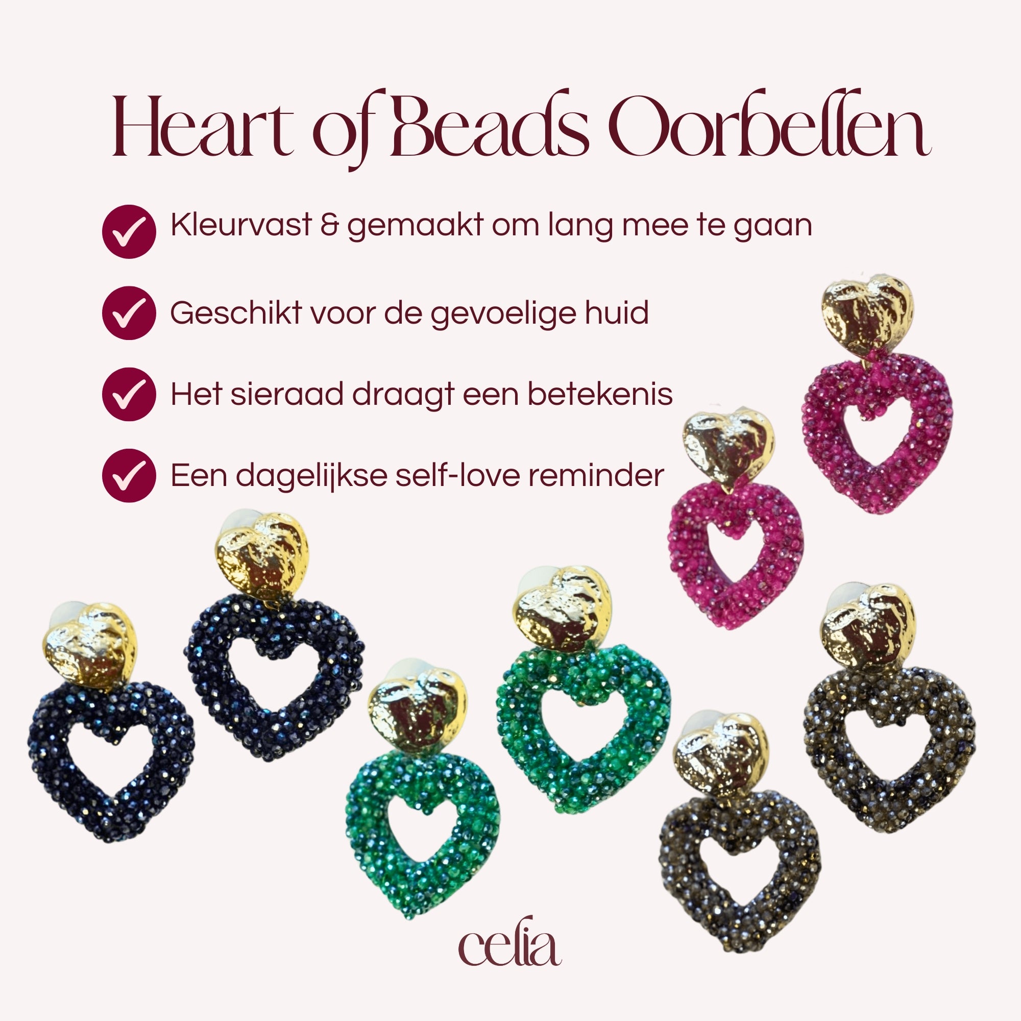 Heart of Beads Oorbellen